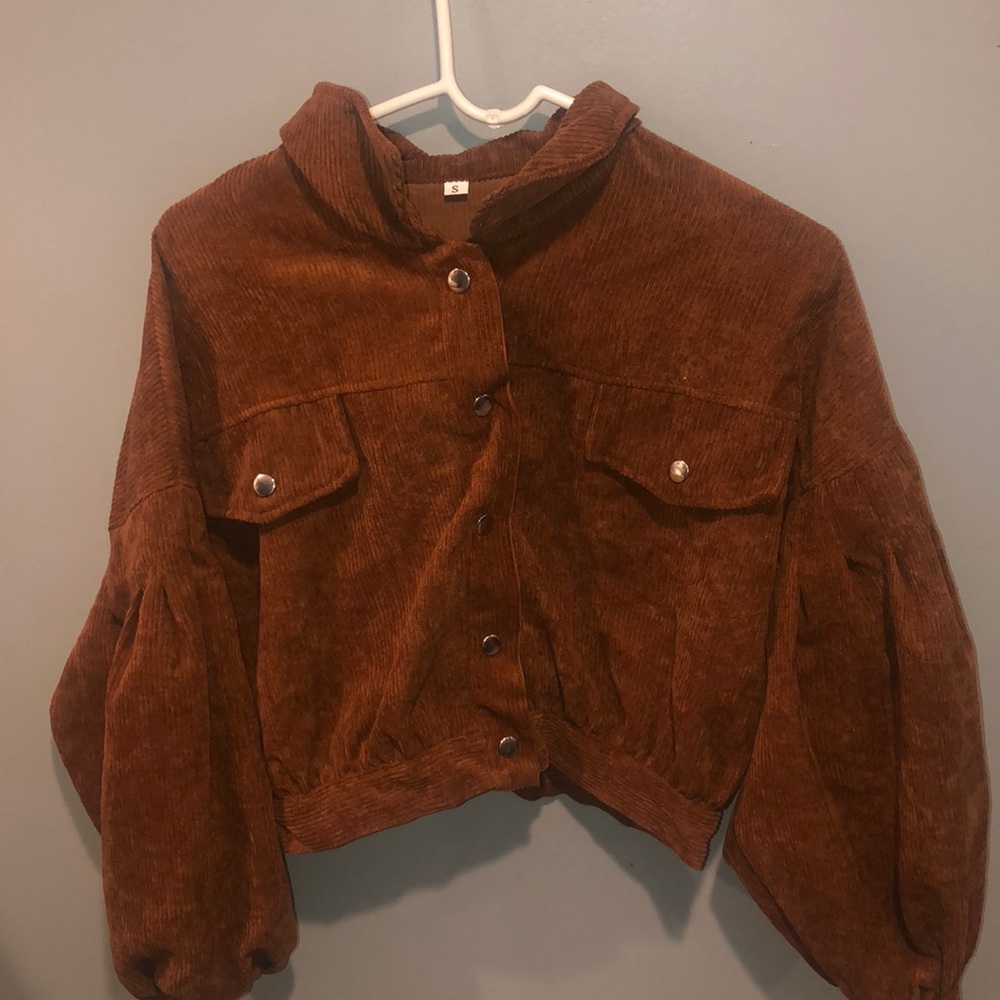 cropped rust colored jacket!